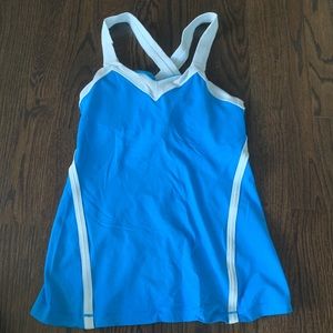 Bright blue lululemon tank